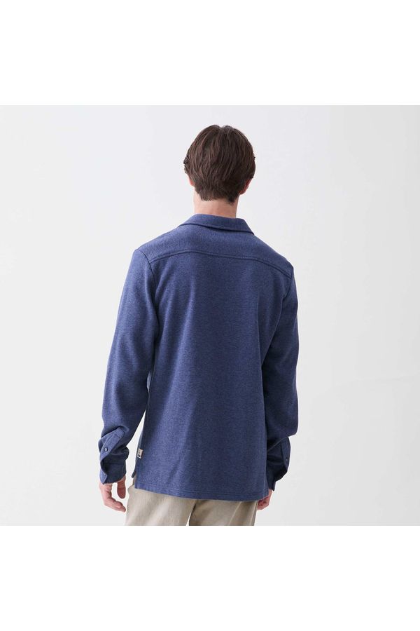Cary L/S Ultra Soft Polo - Navy Heather - DUNE + SALT