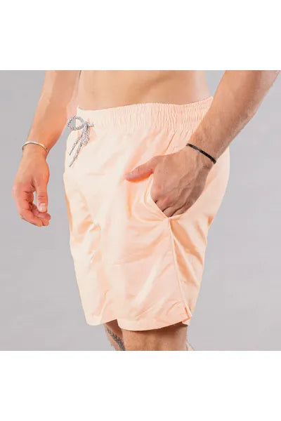 Cyclist Liner Swim Trunks - Orange Solid Linen - DUNE + SALT