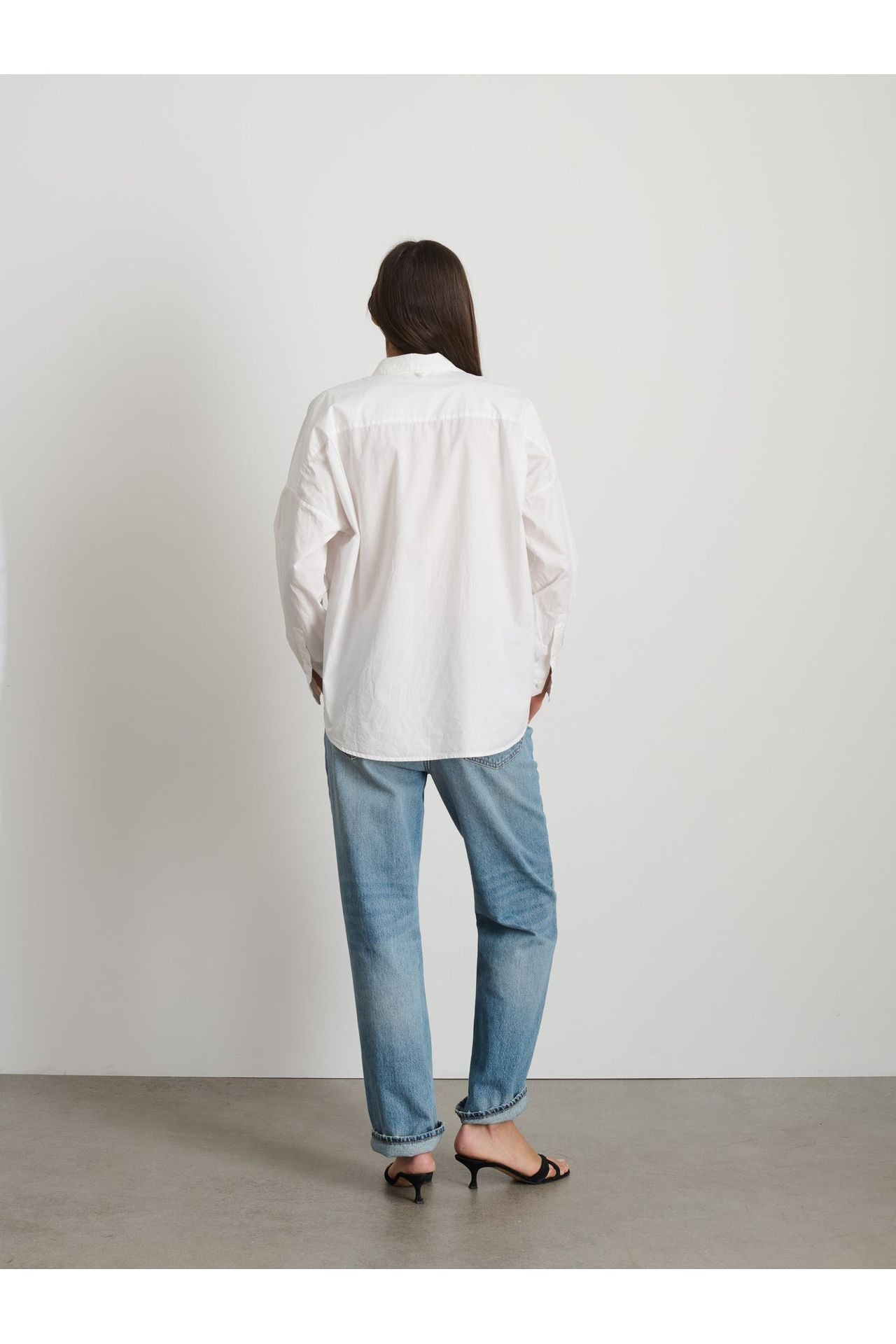 Jo Shirt in Cotton Poplin - White - DUNE + SALT