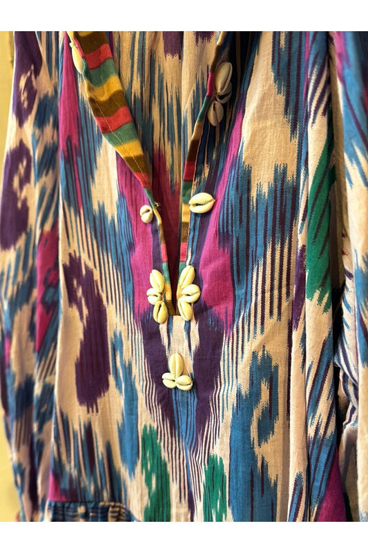 Celeste Oasis IKat Dress - Purple Grape - DUNE + SALT