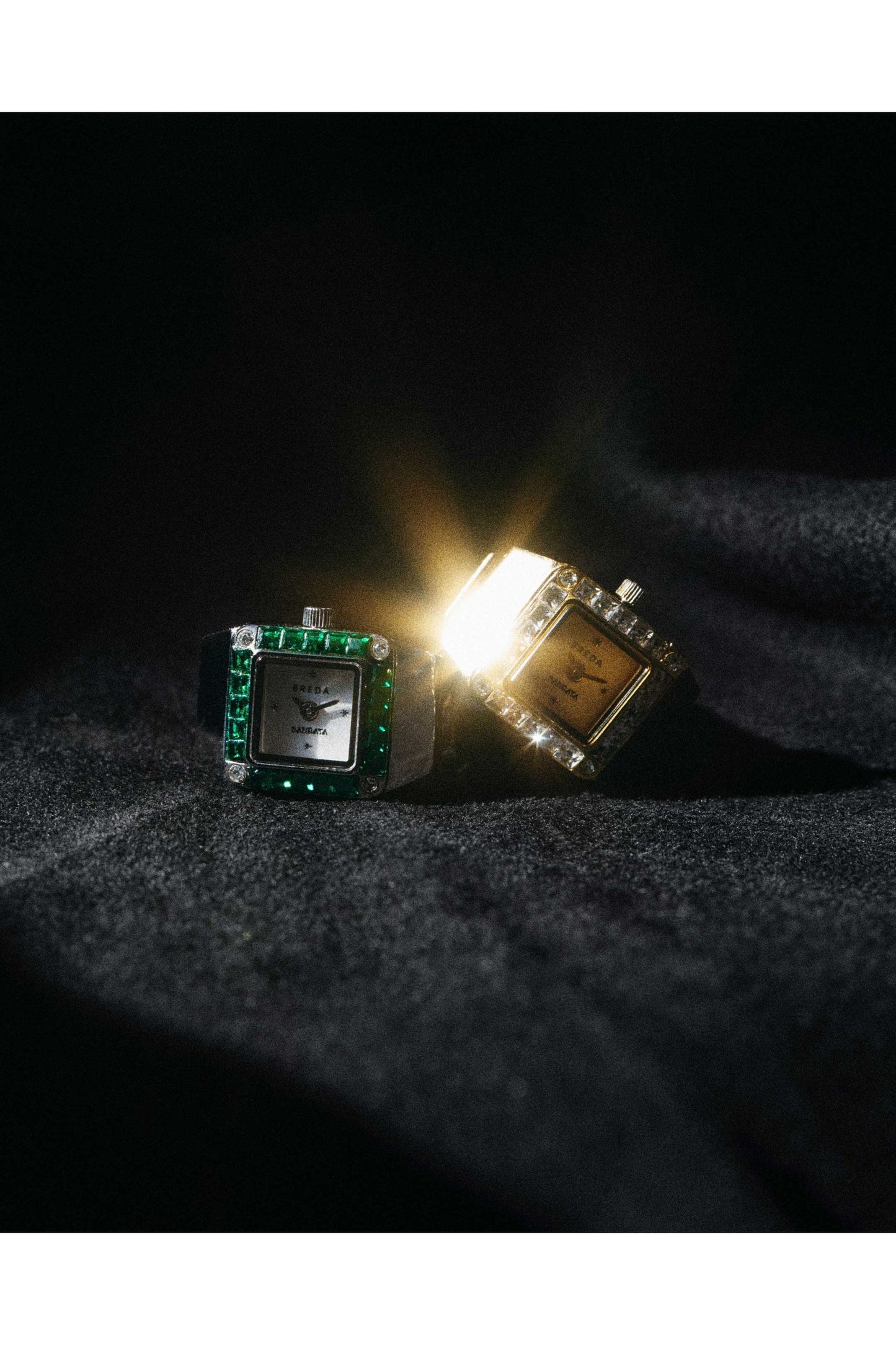 Breda x Dalmata Time Ring - Silver/Emerald