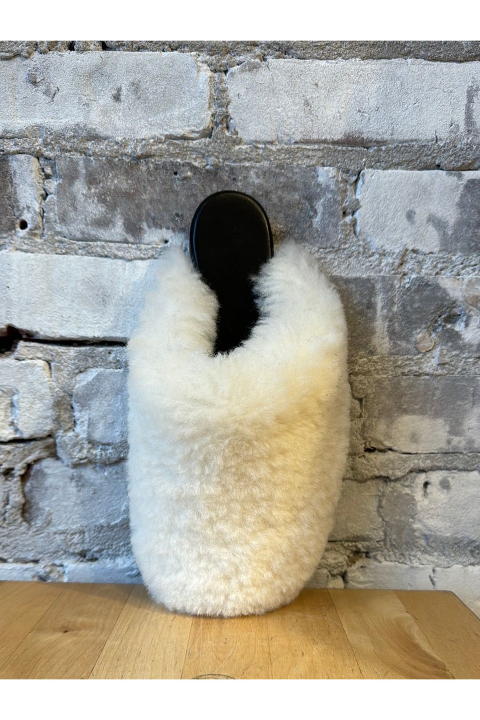Shearling Slide - White - DUNE + SALT