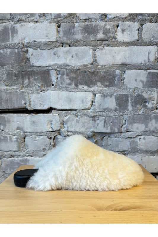 Shearling Slide - White - DUNE + SALT