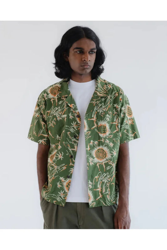 Aloha Shirt - Green Casa Print - DUNE + SALT