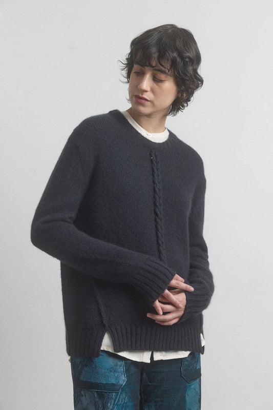 Mies Cable Pullover - Coal