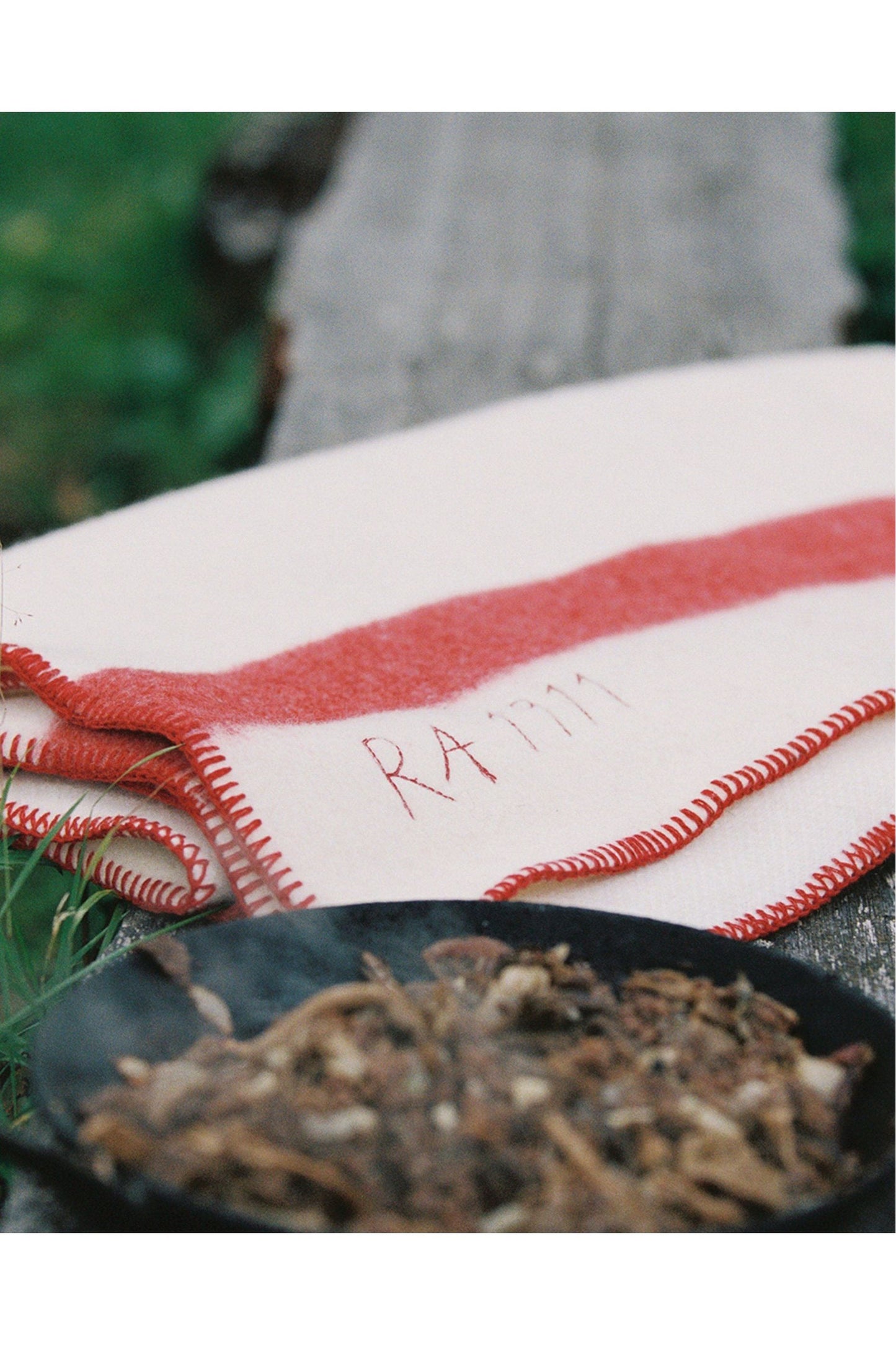 Herdsman Blanket - Oatmeal/Red - DUNE + SALT