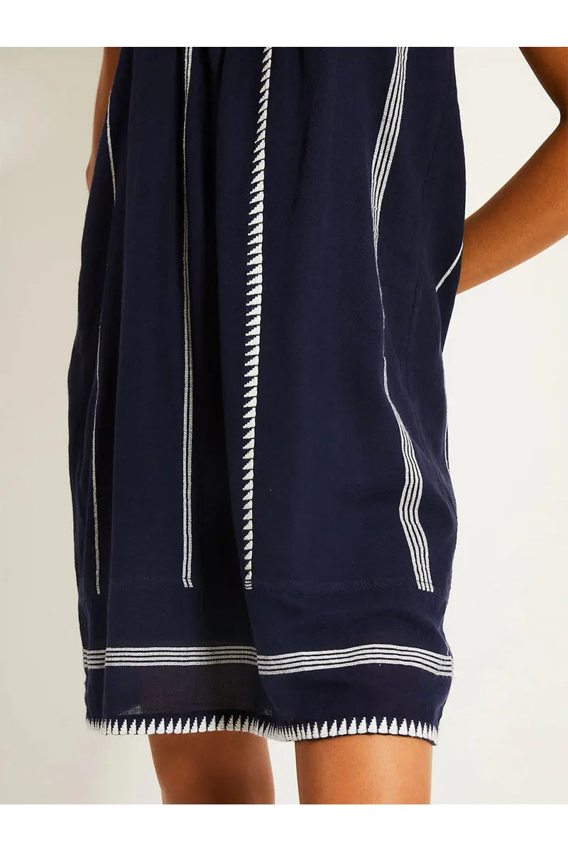 Zina Swing Dress - Nunu Navy - DUNE + SALT