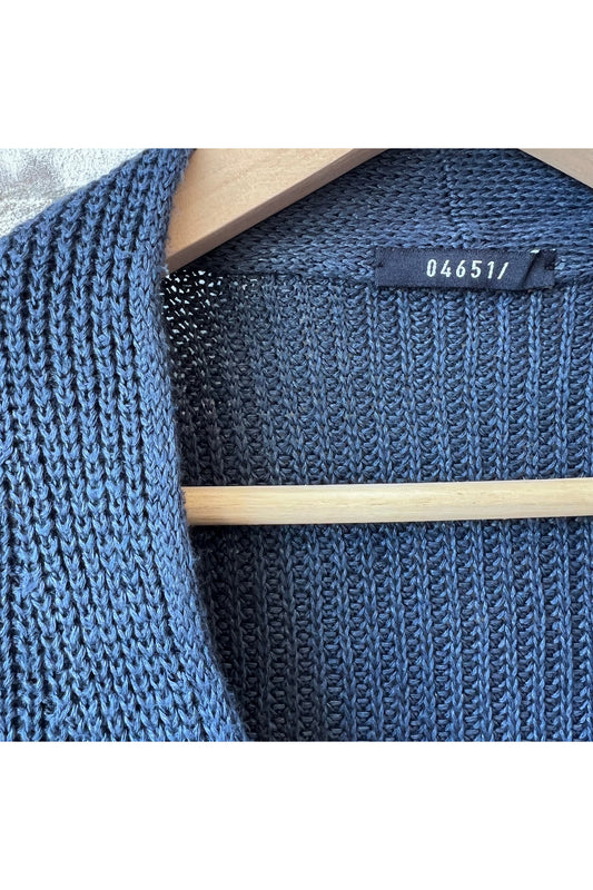 Linen Knit Cardigan - Blue Marine - DUNE + SALT