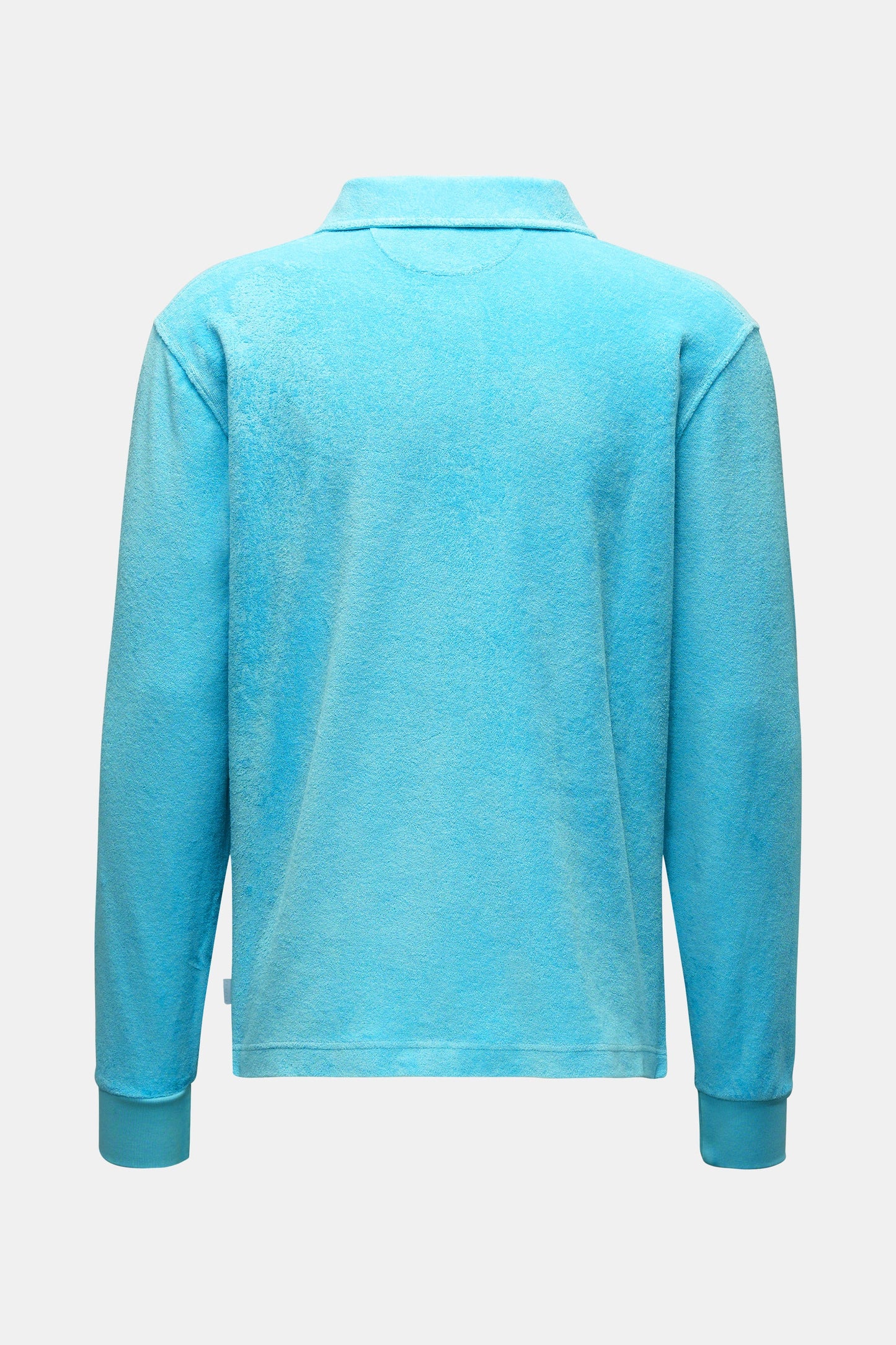 Terry Long Sleeve Polo Shirt - Turquoise - DUNE + SALT