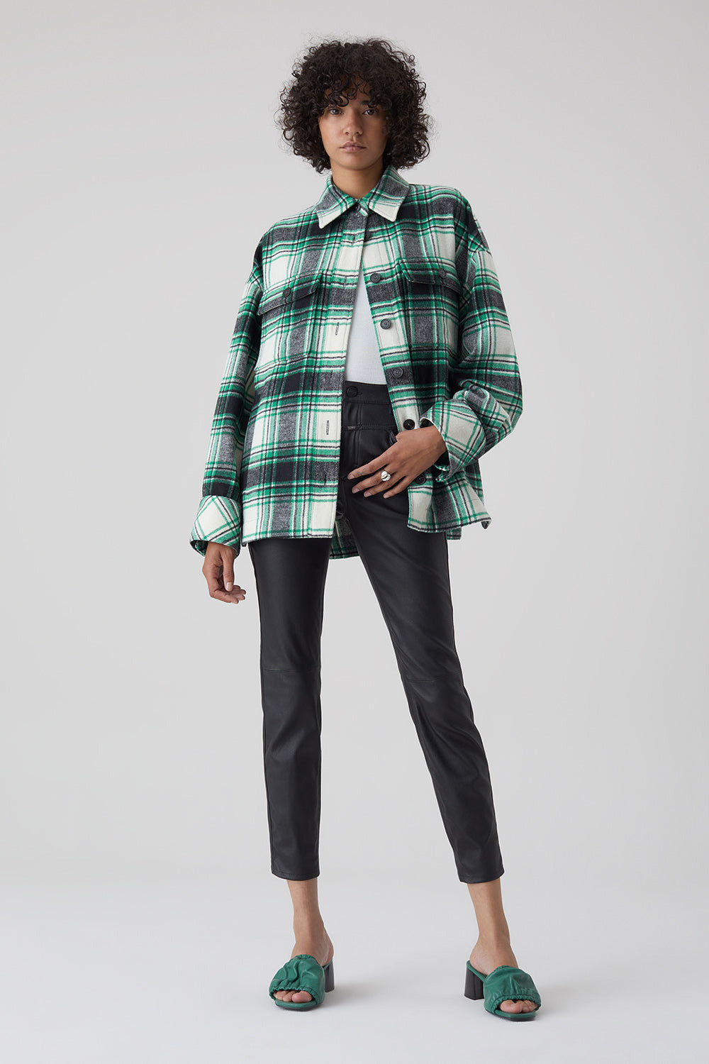 Skinny Pusher Stretch Leather Pants - Black - DUNE + SALT