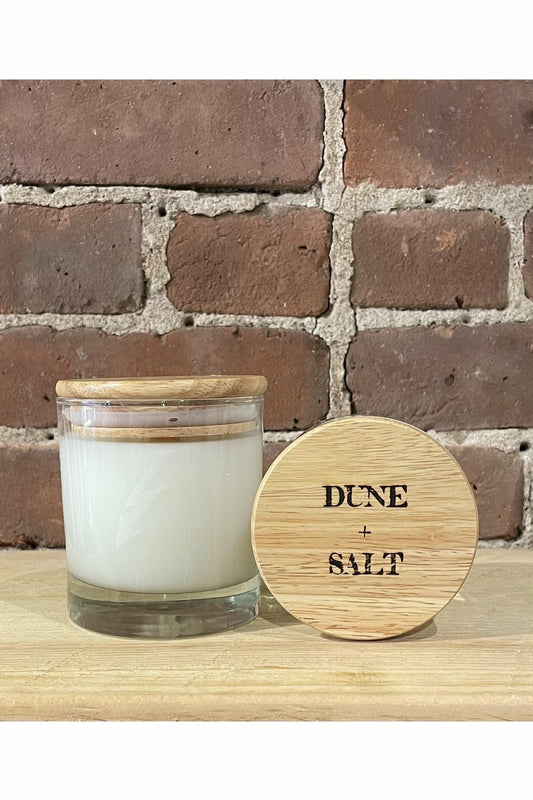 Dune and Salt Soy Candle 8 oz - "Salt" Dim Gray
