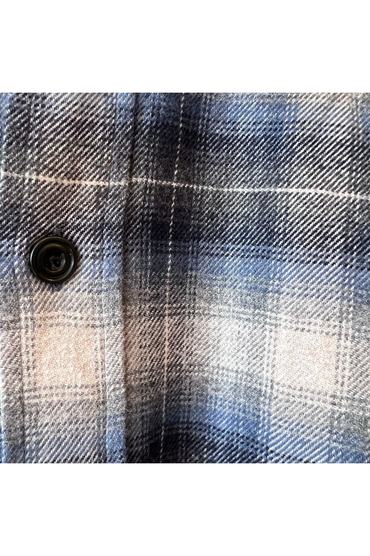 Double Face Flannel Percey Overshirt - Cream/Blue/Black - DUNE + SALT