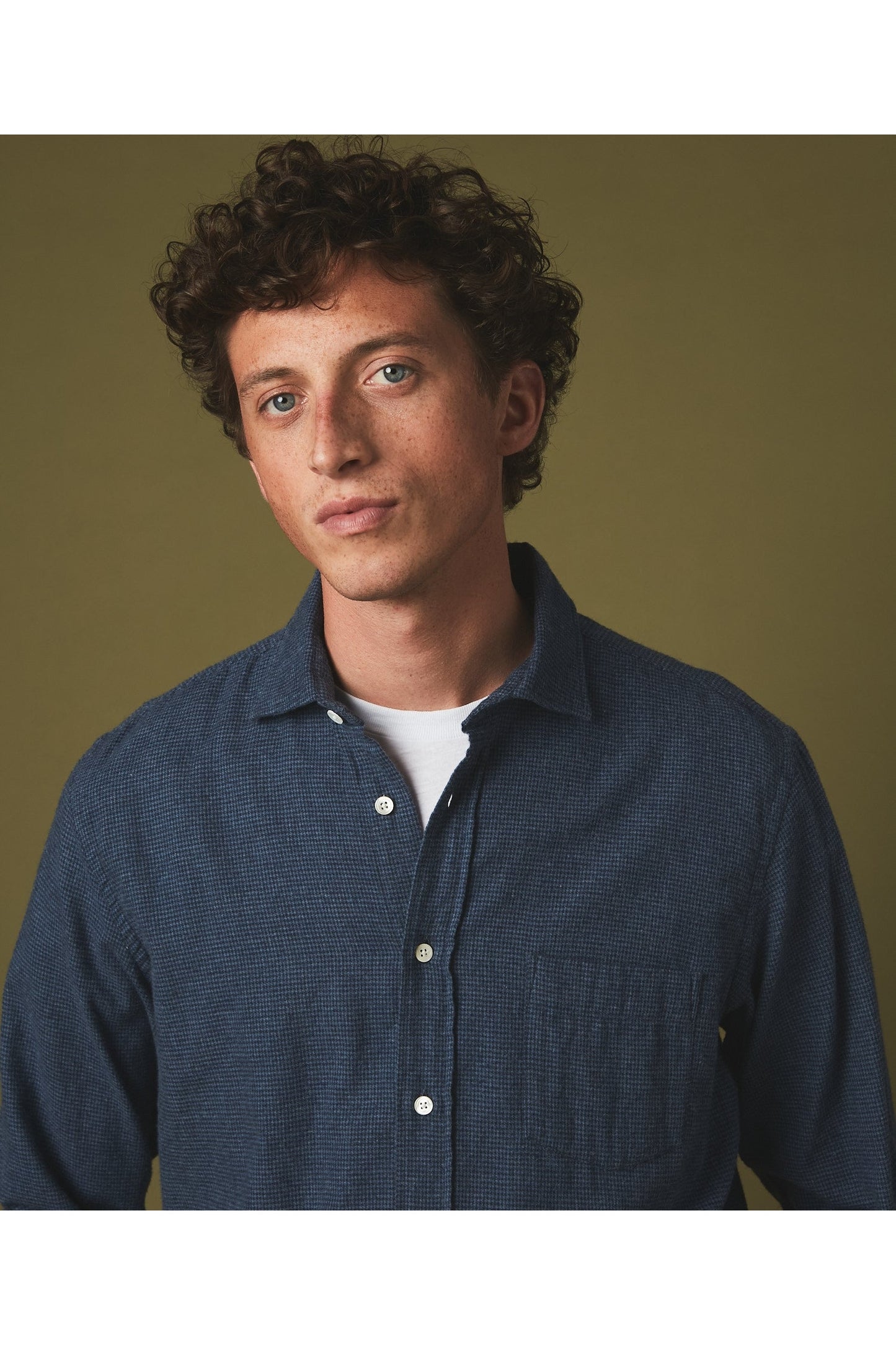 Paul Regular Flannel Shirt - Denim - DUNE + SALT