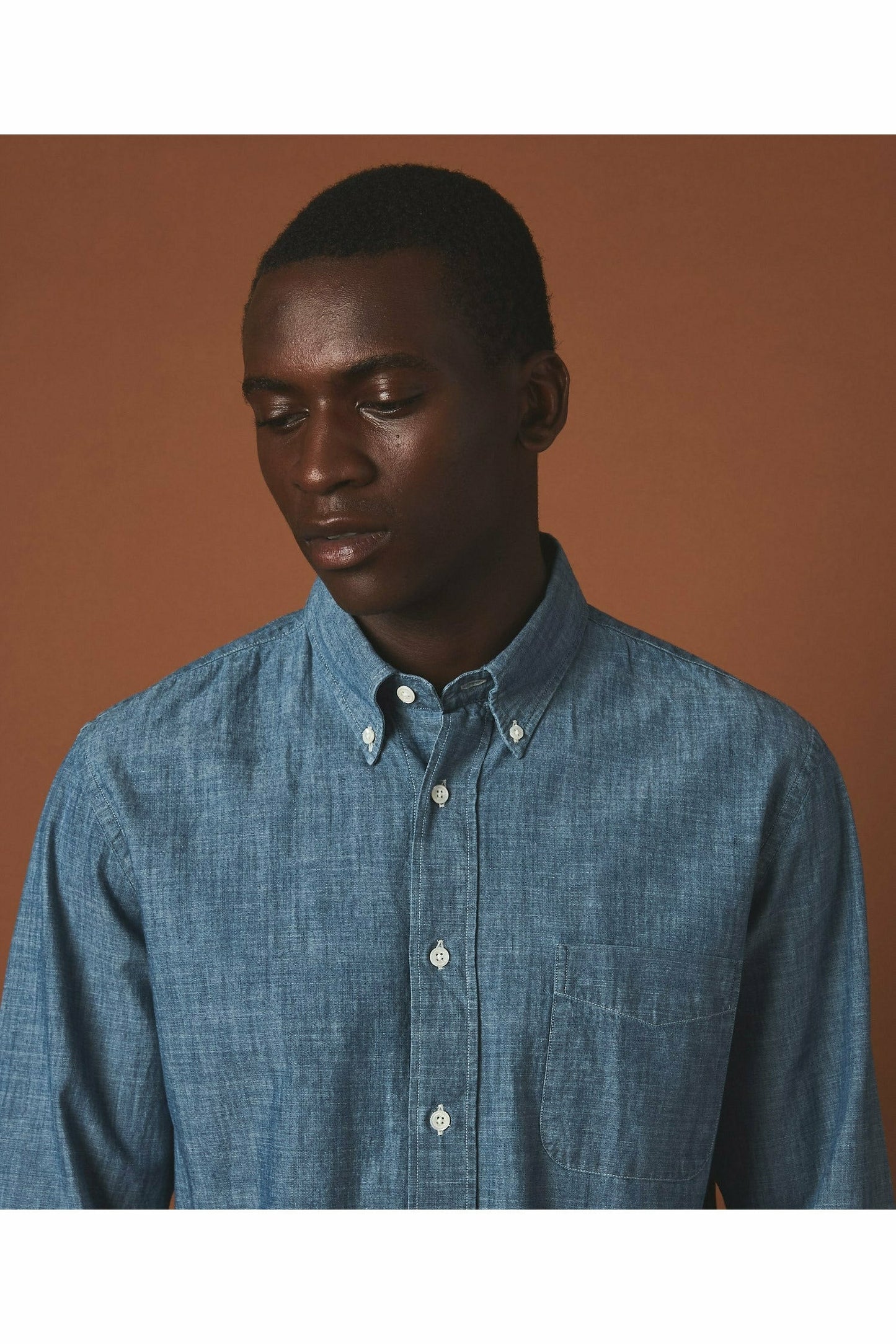 Pitt Organic Cotton Chambray Shirt - Bleach Blue - DUNE + SALT