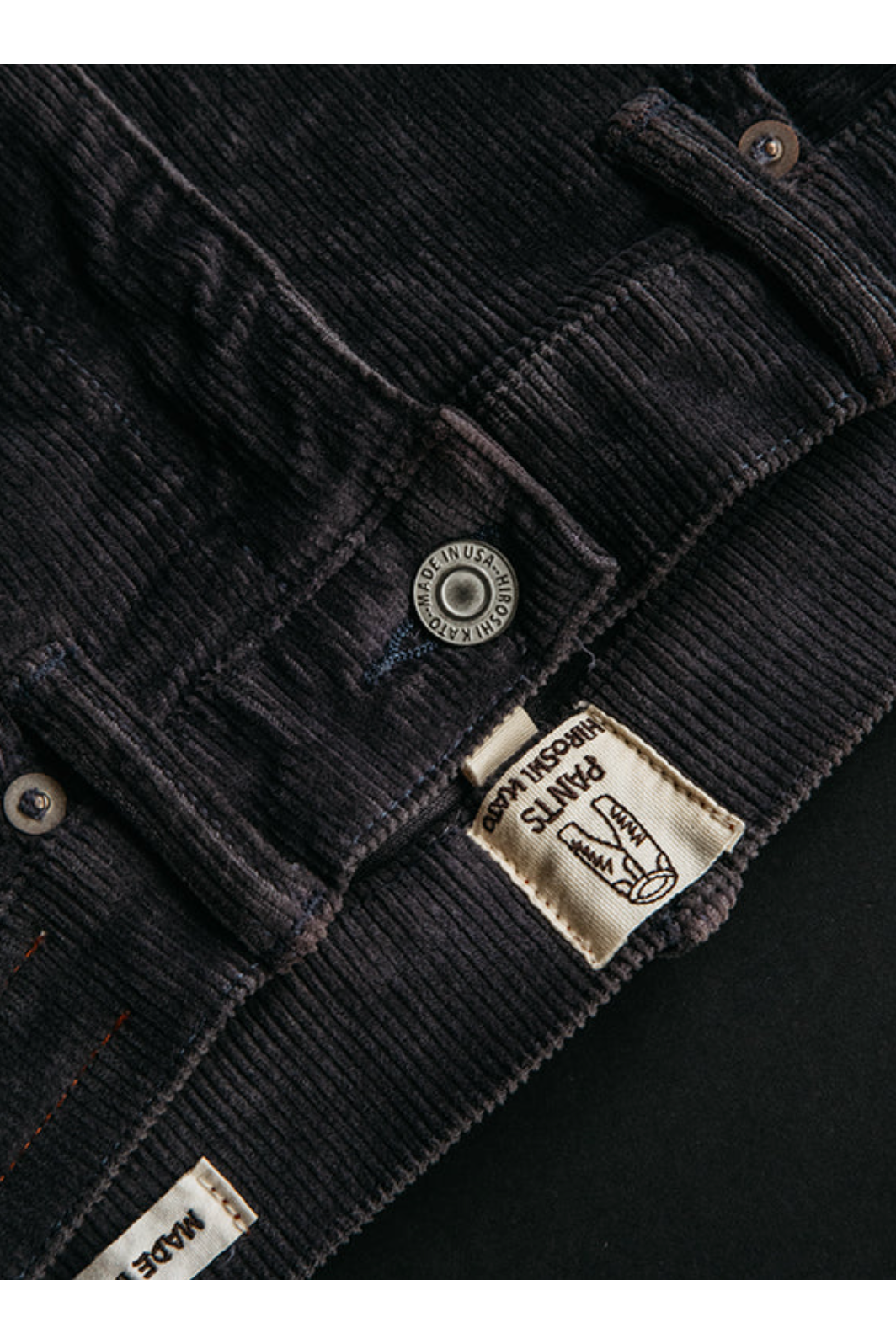 The Pen Slim Stretch 16w Corduroy - Charcoal - DUNE + SALT