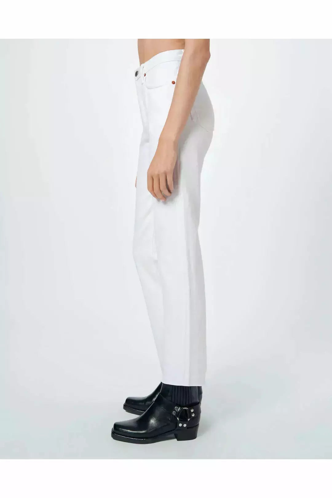 70s High Rise Stove Pipe - White - DUNE + SALT