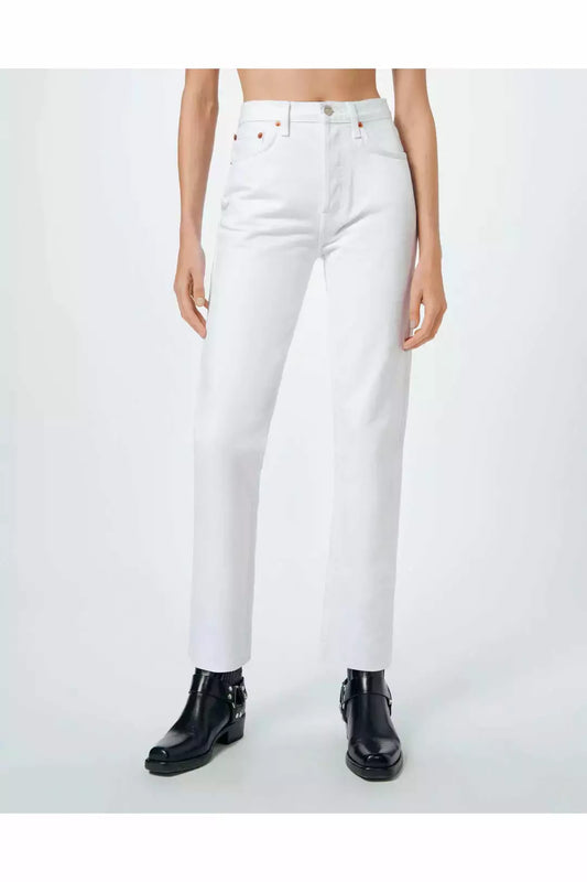 70s High Rise Stove Pipe - White - DUNE + SALT