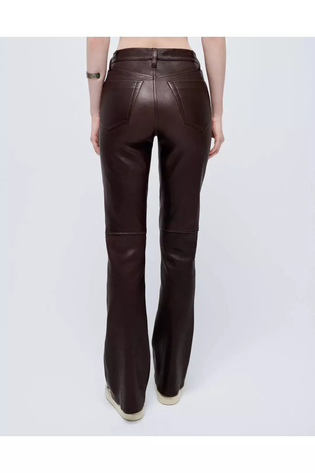 70s Stretch Bootcut - Brown Leather - DUNE + SALT