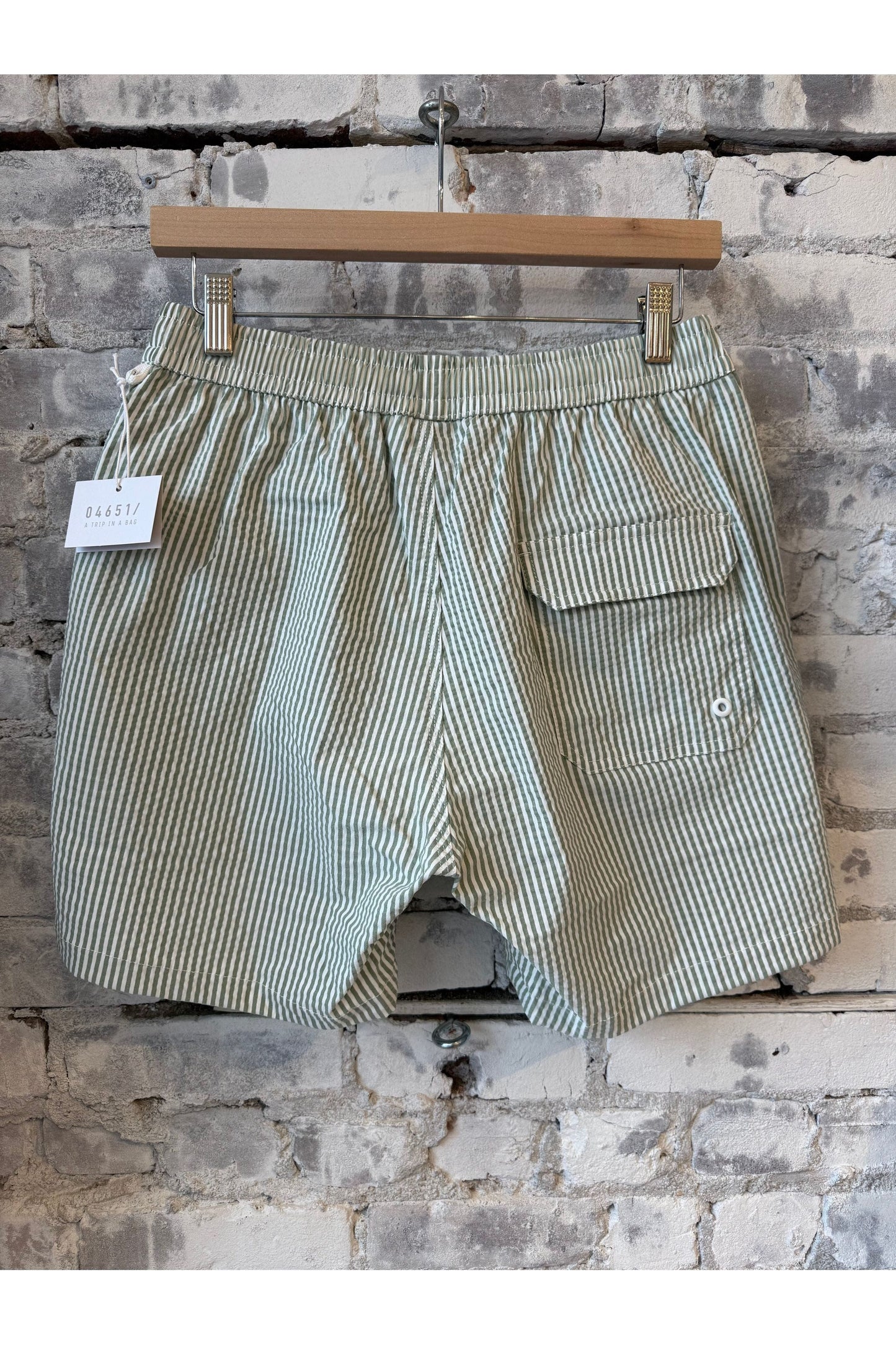 Seersucker Swim Short - Jungle Green - DUNE + SALT