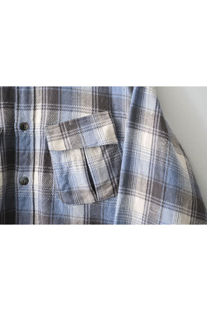 Fatigue Flannel Shirt - Blue Check
