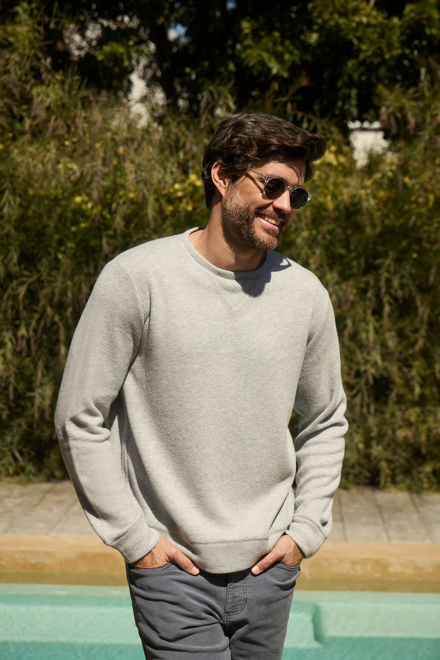 Butch Cashmist Crewneck - Heather Grey - DUNE + SALT