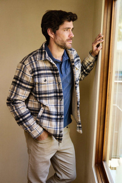 Skip Sherpa Shirt Jacket - Chinchilla Combo - DUNE + SALT