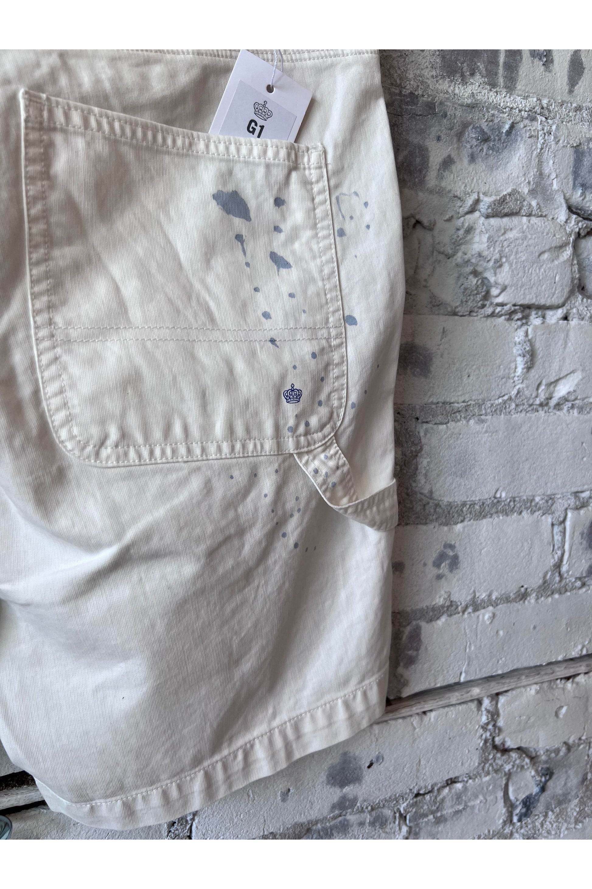 Paint Splatter Painter Short - White - DUNE + SALT