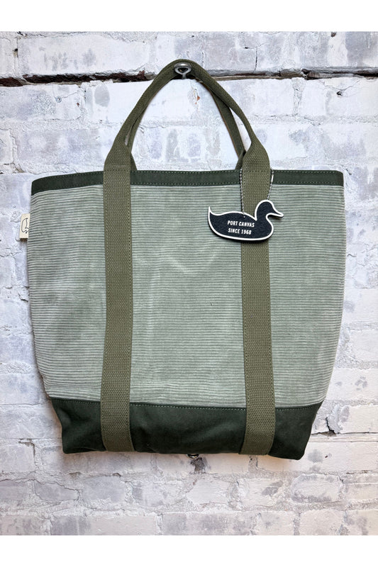 Wide Wale Cord Utility Tote - Olive