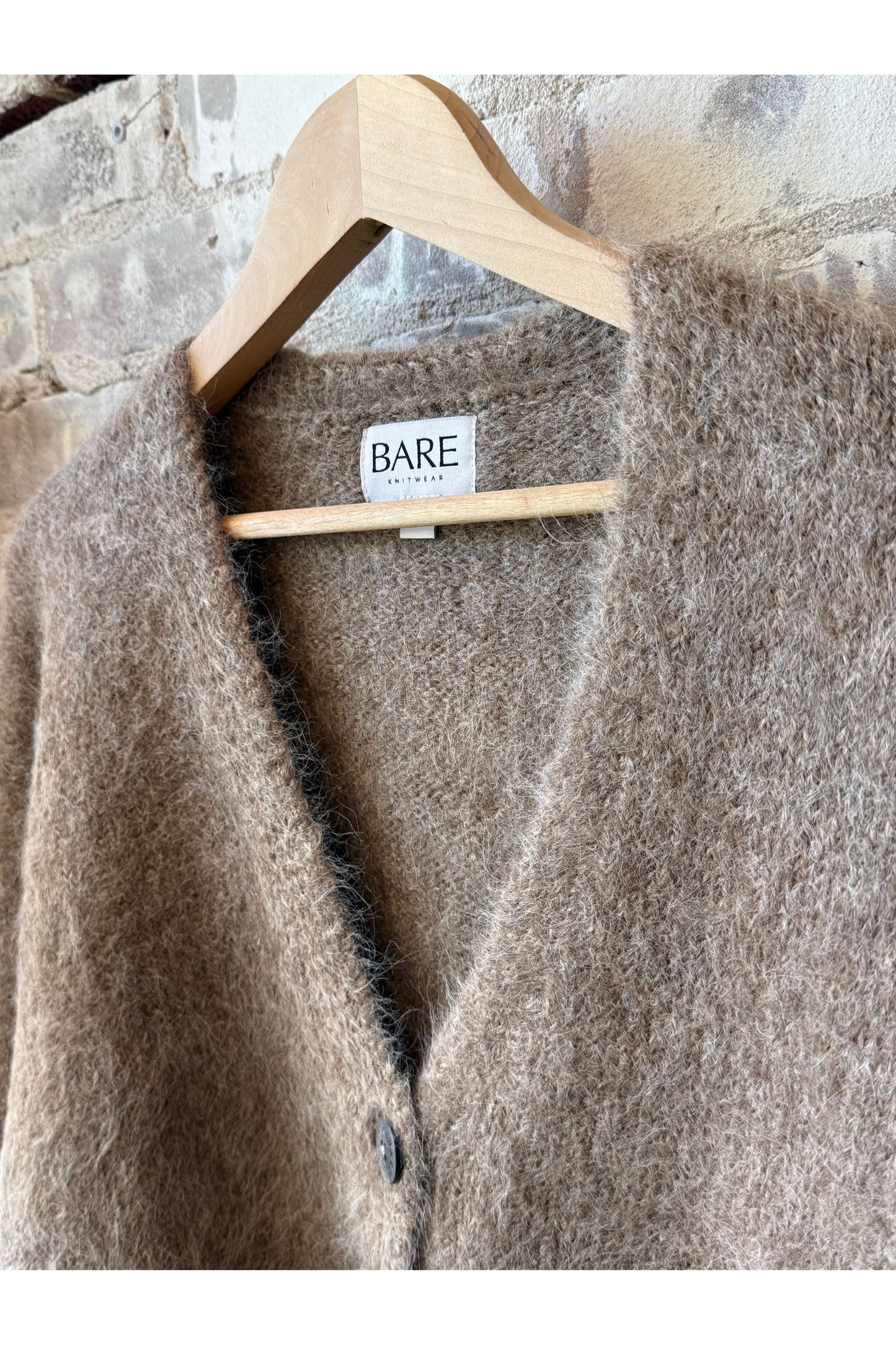 Suri Alpaca Cardigan - Taupe - DUNE + SALT