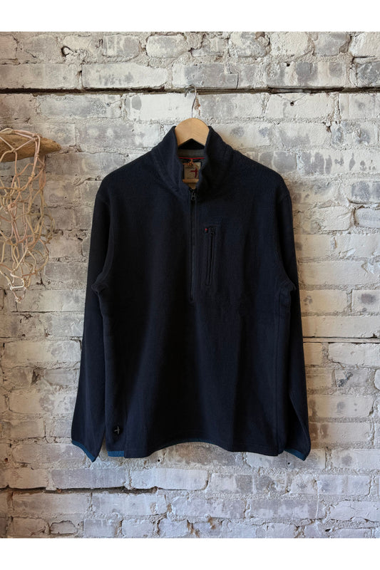 Sheared Fleece Half-Zip - Dark Navy - DUNE + SALT