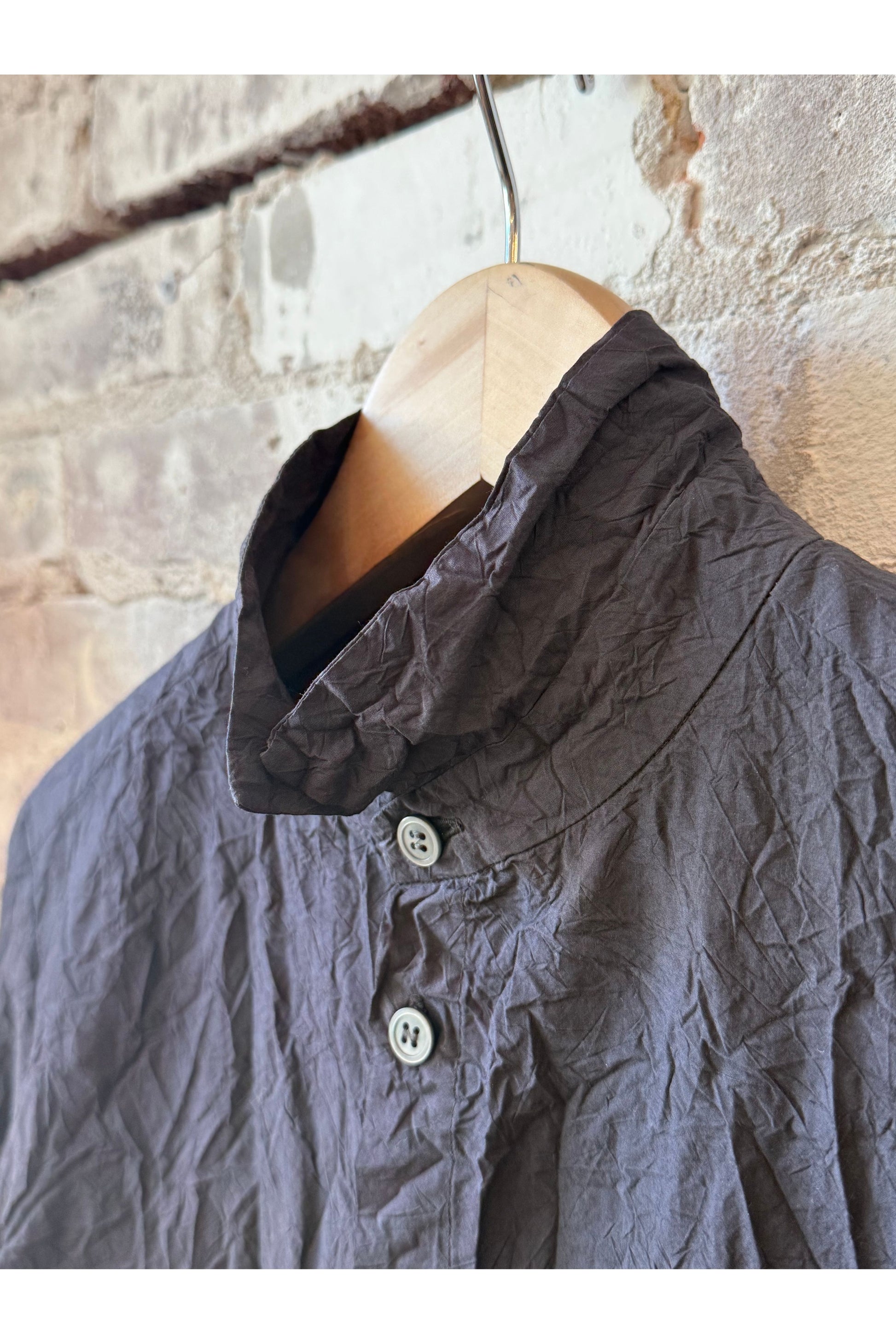 Cotton Typewriter Blouse - Charcoal - DUNE + SALT