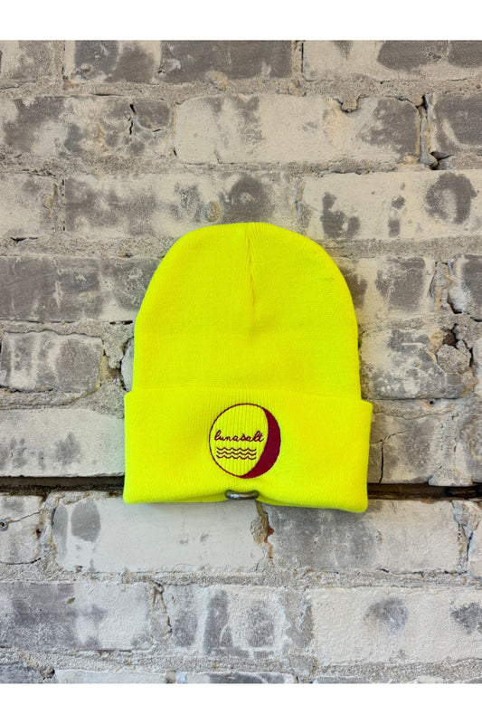 LunaSalt Branded Beanie - Neon Yellow