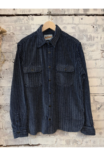 Benson Cord Overshirt- Indigo