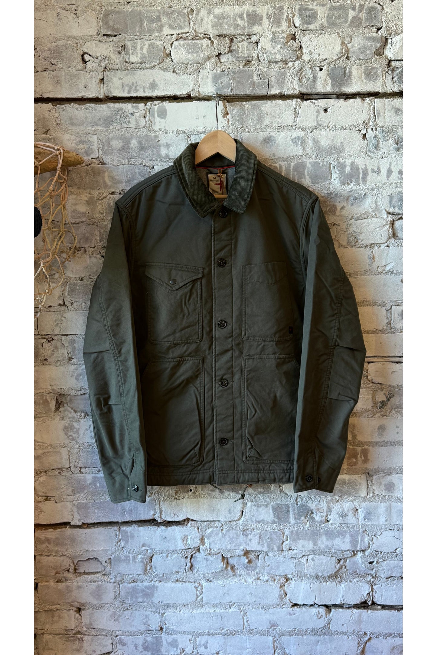 Piled-Lined Chore Coat - Forest Canvas - DUNE + SALT