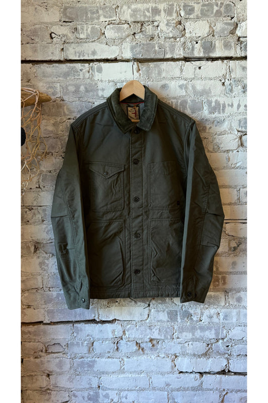 Piled-Lined Chore Coat - Forest Canvas - DUNE + SALT