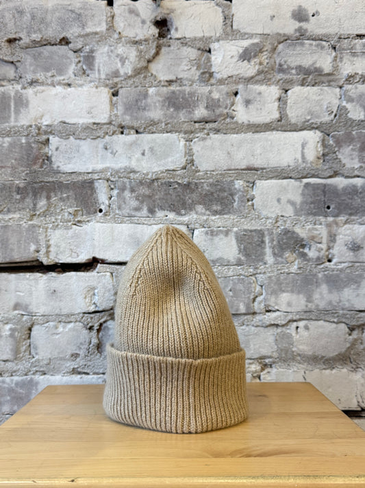 Wool Beanie - Sand