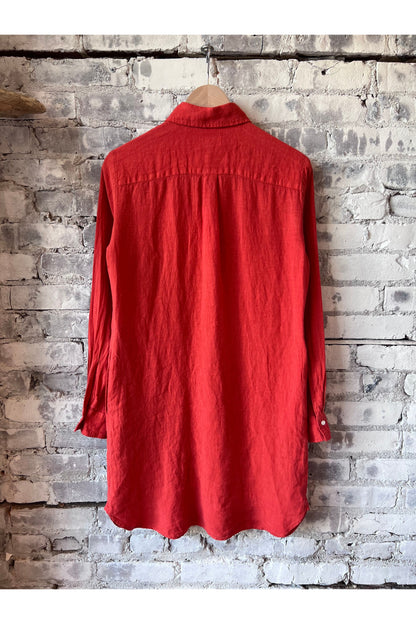 Rea Linen Dress - Poppy - DUNE + SALT