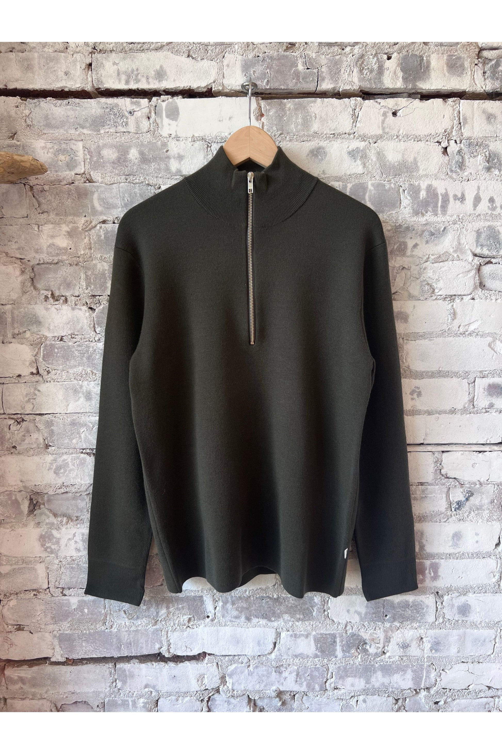 Harald Wool Blend Sweater - Dark Army - DUNE + SALT