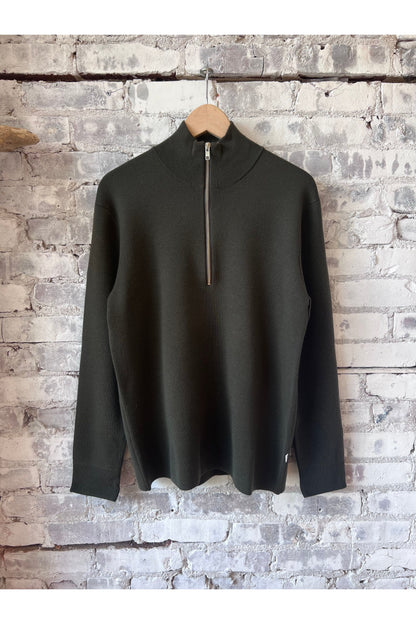 Harald Wool Blend Sweater - Dark Army - DUNE + SALT