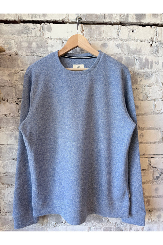 Butch Cashmist Crewneck - Blue Heather - DUNE + SALT