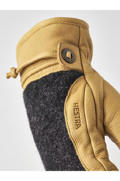 Daniel Leather Gloves - Charcoal/Tan