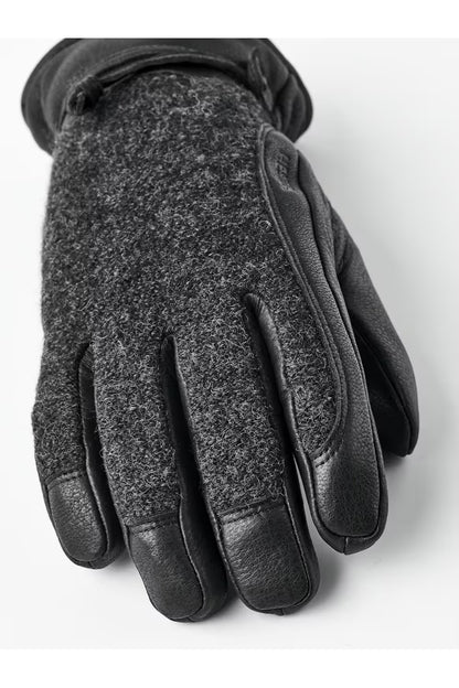 Daniel Leather Gloves - Charcoal/Black