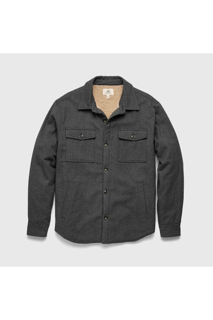Skip Sherpa Shirt Jacket - Charcoal Heather - DUNE + SALT