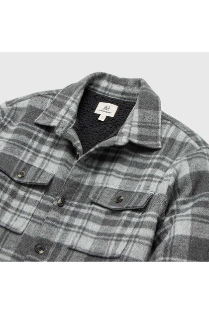 Skip Sherpa Shirt Jacket - Grey Combo - DUNE + SALT