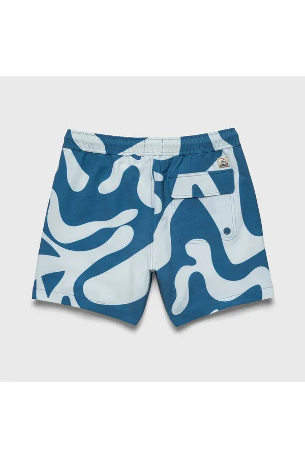 Jimmy 6.5" Swirl Volley - Blue - DUNE + SALT