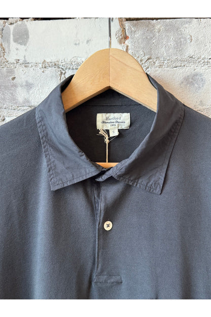 Cotton Piqué Rugby Polo - Thunder - DUNE + SALT