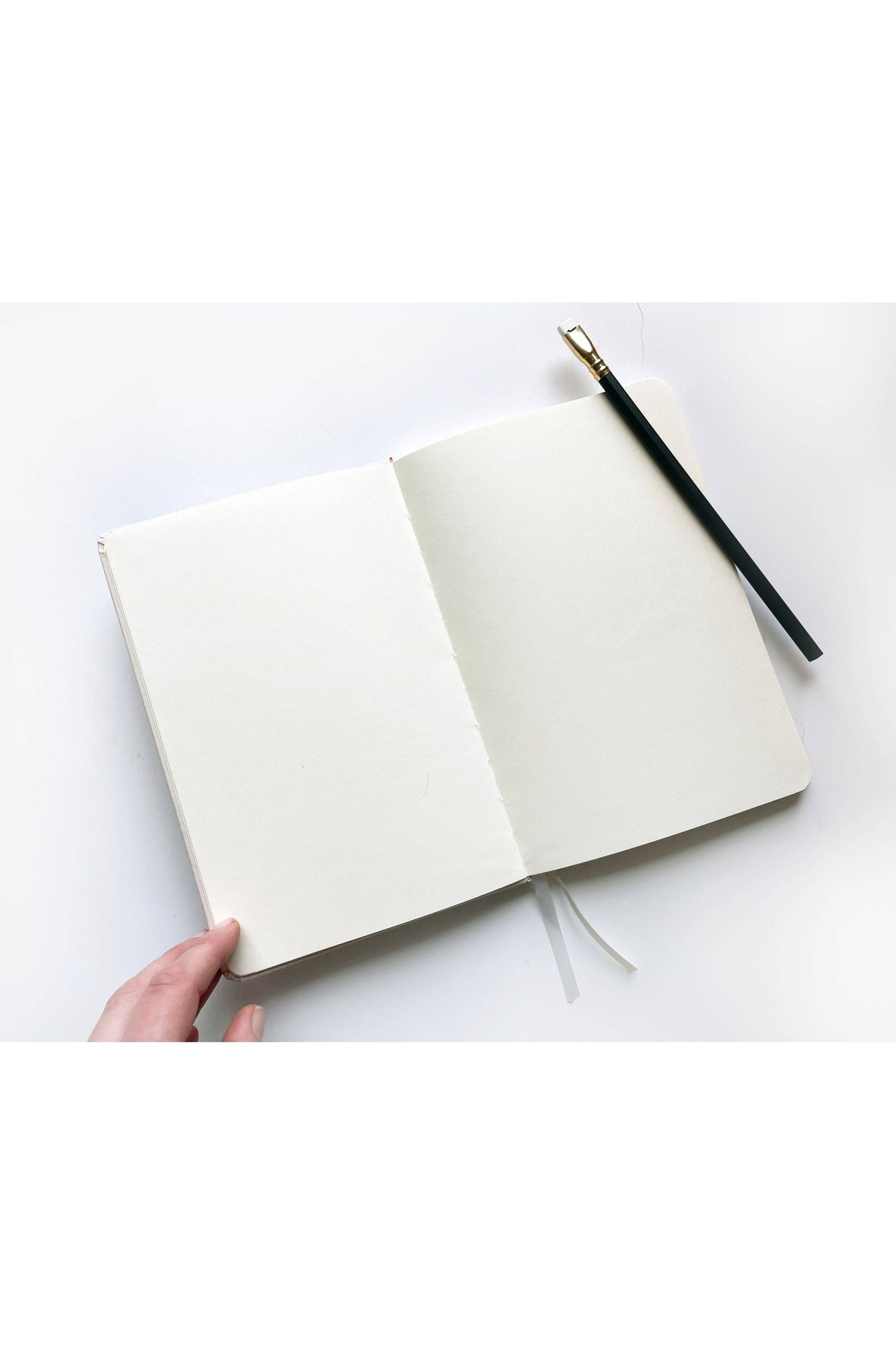 Foil Embossed Linen Notebook - Dusty Blue/Gold - DUNE + SALT