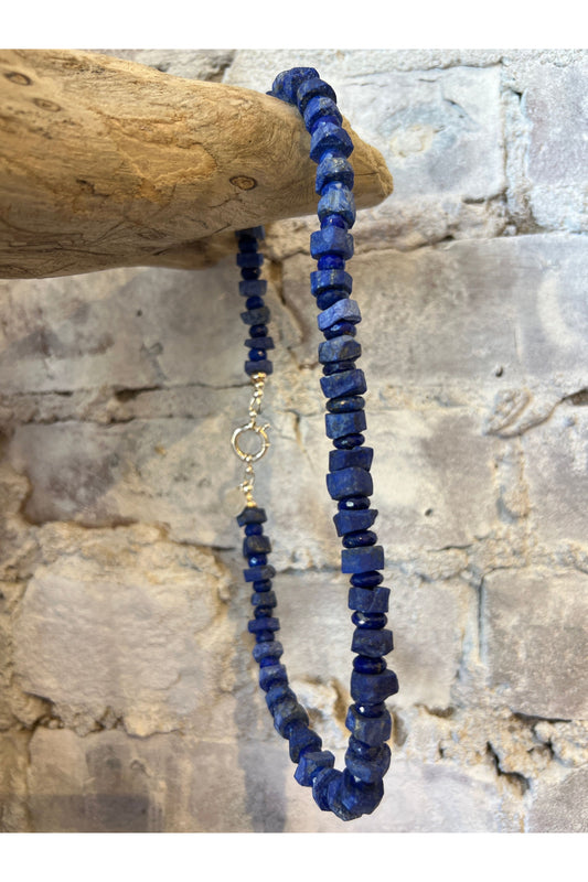 Glimmer Necklace - Lapis Lazuli Gemstone - DUNE + SALT