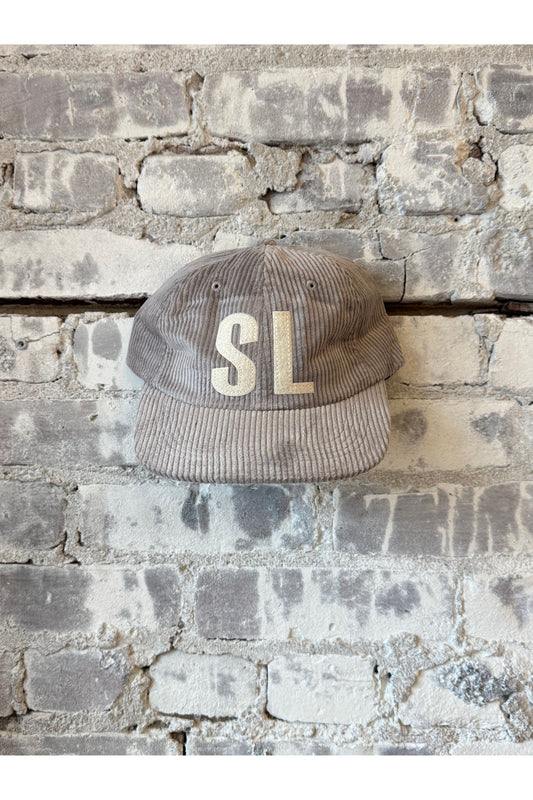 "SL" Patch Letterman Floppy Cord Hat - Assorted Colors