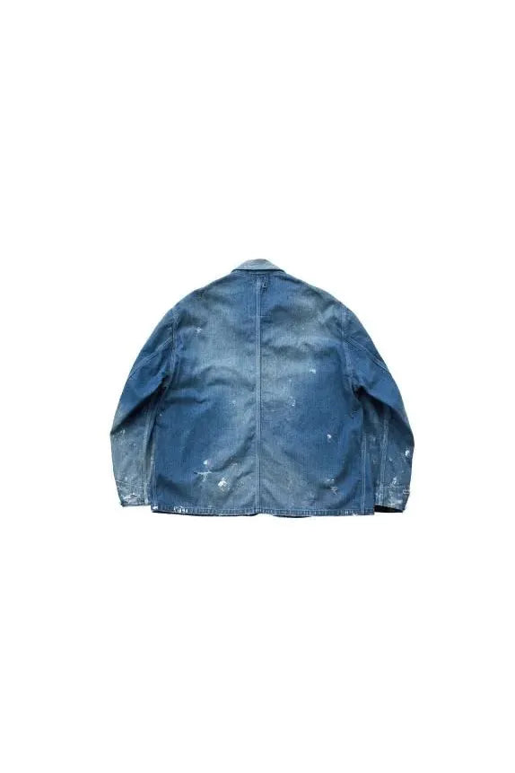 Customized Denim Coverall Jacket - Indigo